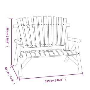 vidaXL Loungegrupp 3 delar massivt granträ - Bild 6