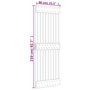 vidaXL Dörr NARVIK 80x210 cm massiv furu - Bild 9