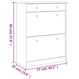 vidaXL Skoskåp ALTA 77x35x96 cm massiv furu - Bild 8