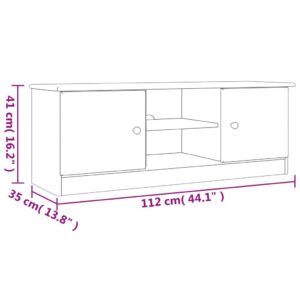 vidaXL Tv-bänk ALTA 112x35x41 cm massiv furu - Bild 8