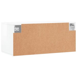 vidaXL Väggskåp vit högglans 80x36,5x35 cm konstruerat trä - Bild 8