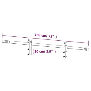 vidaXL Skjutdörr med beslag 80x210 cm massiv furu - Bild 12