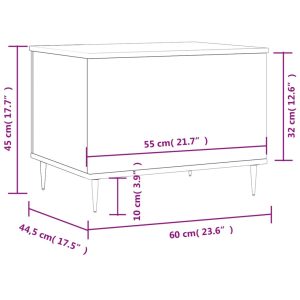 vidaXL Soffbord betonggrå 60x44,5x45 cm konstruerat trä - Bild 11