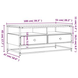 vidaXL Soffbord brun ek 100x51x45 cm konstruerat trä - Bild 11