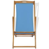 vidaXL Strandstol teakträ 56x105x96 cm blå - Bild 4