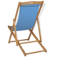 vidaXL Strandstol teakträ 56x105x96 cm blå - Bild 6