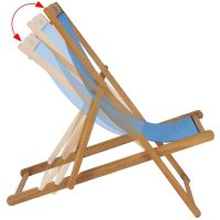 vidaXL Strandstol teakträ 56x105x96 cm blå - Bild 7