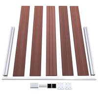 vidaXL Staketpanel WPC 526x106 cm brun - Bild 5