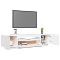 vidaXL TV-bänk med LED-belysning vit 160x35x40 cm - Bild 6