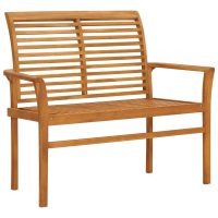 vidaXL Trädgårdsbänk med antracit dyna 112 cm massiv teak - Bild 2