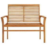 vidaXL Trädgårdsbänk med antracit dyna 112 cm massiv teak - Bild 3