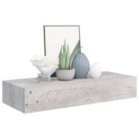 vidaXL Vägglådor betonggrå 2 st 60x23,5x10 cm MDF - Bild 3