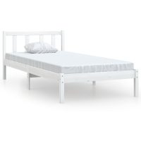 vidaXL Sängram vit massiv furu 90x190 cm - Bild 2