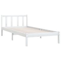 vidaXL Sängram vit massiv furu 90x190 cm - Bild 3