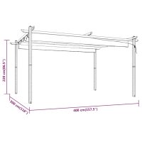 vidaXL Paviljong med infällbart tak 4x3 m antracit - Bild 8