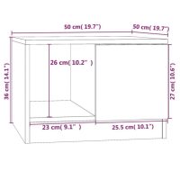 vidaXL Soffbord sonoma-ek 50x50x36 cm konstruerat trä - Bild 8