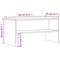 vidaXL Tv-bänk rökfärgad ek 80x40x40 cm konstruerat trä - Bild 9