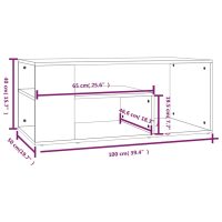 vidaXL Soffbord rökfärgad ek 100x50x40 cm konstruerat trä - Bild 6