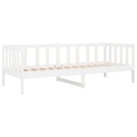 vidaXL Dagbädd vit 90x190 cm massiv furu - Bild 7