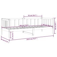 vidaXL Dagbädd vit 90x190 cm massiv furu - Bild 11