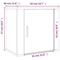 vidaXL Väggmonterat sängbord rökfärgad ek 50x30x47 cm - Bild 11