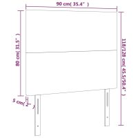 vidaXL Huvudgavlar 2 st svart 90x5x78/88 cm konstläder - Bild 8