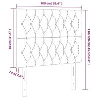 vidaXL Huvudgavlar 2 st svart 100x7x78/88 cm tyg - Bild 8