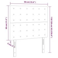 vidaXL Huvudgavlar 2 st svart 90x5x78/88 cm tyg - Bild 8