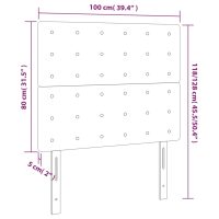 vidaXL Huvudgavlar 2 st mörkgrå 100x5x78/88 cm sammet - Bild 8