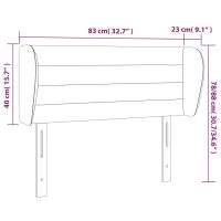 vidaXL Sänggavel med kanter ljusgrå 83x23x78/88 cm tyg - Bild 9