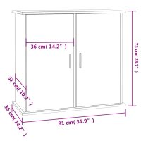 vidaXL Akvariebänk vit 81x36x73 cm konstruerat trä - Bild 11