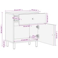 vidaXL Sängbord svart 50x33x60 cm massivt mangoträ - Bild 12