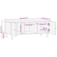 vidaXL Soffbord svart 100x54x40 cm massivt mangoträ - Bild 12