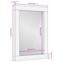 vidaXL Badrumsspegel svart 50x70x2,5 cm massivt mangoträ och glas - Bild 10