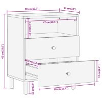 vidaXL Sängbord 50x33x60 cm massivt akaciaträ - Bild 12