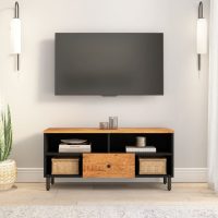 vidaXL Tv-bänk 100x33x46 cm massivt akaciaträ - Bild 3