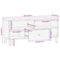 vidaXL Tv-bänk 100x33x46 cm massivt akaciaträ - Bild 12