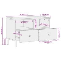 vidaXL Tv-bänk 70x33x46 cm massivt mangoträ - Bild 11