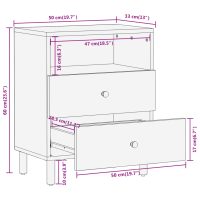 vidaXL Sängbord 50x33x60 cm massivt mangoträ - Bild 10