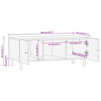 vidaXL Soffbord 100x54x40 cm massivt mangoträ - Bild 12