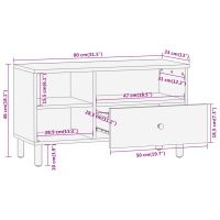 vidaXL Tv-bänk 80x33x46 cm massivt mangoträ - Bild 11