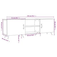 vidaXL Tv-bänk vit 150x30x50 cm konstruerat trä - Bild 11