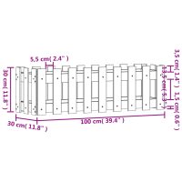 vidaXL Odlingslåda med staket-design vit 100x30x30 cm massiv furu - Bild 9