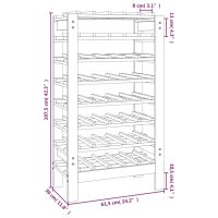 vidaXL Vinställ 61,5x30x107,5 cm massiv furu - Bild 8