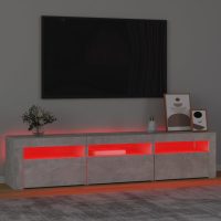 vidaXL Tv-bänk med LED-belysning betonggrå 180x35x40 cm - Bild 5