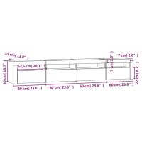 vidaXL Tv-bänk med LED-belysning vit 240x35x40 cm - Bild 12