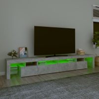 vidaXL Tv-bänk med LED-belysning betonggrå 260x36,5x40 cm - Bild 4