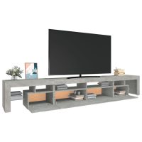 vidaXL Tv-bänk med LED-belysning betonggrå 260x36,5x40 cm - Bild 6