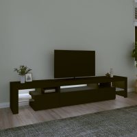 vidaXL Tv-bänk med LED-belysning Svart 215x36,5x40 cm - Bild 3