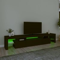 vidaXL Tv-bänk med LED-belysning Svart 215x36,5x40 cm - Bild 4